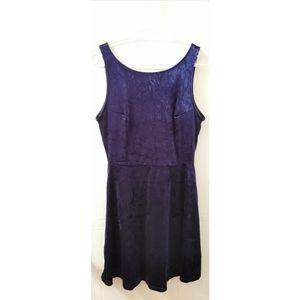 Divided H&M EUC velvety blue dress with V back